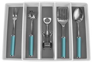 Sorbus Utensil Drawer Organizer, Expandable Cutlery Drawer Trays for Silverware, Serving Utensils, Multi-Purpose Storage for Kitchen, Office, Bathroom Supplies (Utensil Drawer Organizer - White)