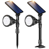 ROSHWEY Outdoor Solar Spotlights, Super Bright 18 LED Security Light Waterproof Wall Lamps for Garden Landscape Patio Porch Deck Garage (Cool White, 2 Pack)