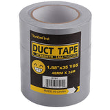 Professional Grade Duct Tape, Silver, 48mm x 32m (1.88 Inch x 35 Yards), 8.27mil Thick (Pack of 3)