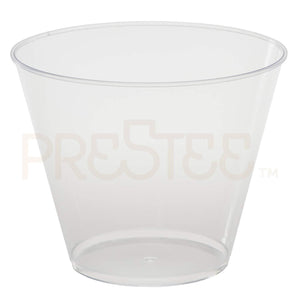 Clear Plastic Cups | 9 oz. 100 Pack | Hard Disposable Cups | Plastic Wine Cups | Plastic Cocktail Glasses | Plastic Drinking Cups | Small Plastic Party Punch Cups | Bulk Party Wedding Tumblers