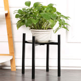 Sunnyglade Plant Stand for Indoor and Outdoor Pots - Black, Metal Potted Plant Holder for House, Garden & Patio - Sturdy, Galvanized Steel Pot Stand with Stylish Mid-Century Design, Medium (15