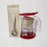 TEAVANA 2PC Set of Perfectea Maker 16oz and TEAVANA Perfectea Tea Spoon: Black/Dark Red/White (white)