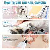 Upgraded 2-Speed Dog Nail Grinder,Pet Electric Paw Trimmer,Rechargeable Pet Nail Trimmer Painless and Safe Paws Grooming & Smoothing Kits for Small Medium Large Dogs