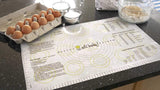 Sili Bake Special No Slip Silicone Pastry Baking Rolling Mat With Measurements. Finally A Baking Mat That Really Works. Exclusively Designed In The USA. Large 23.3 Inch x 14.9 Inch.