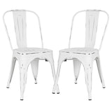 POLY & BARK EM-112-BLK-X4 Trattoria Side Chair in Black (Set of 4)