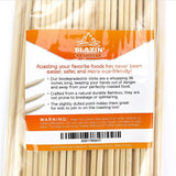 Blazin Sticks S’more Kit, Marshmallow Roasting Sticks, Perfect Campfire Accessories To Protect Your Kids While Creating Lasting Memories KID FRIENDLY Bamboo Skewers 3 Foot Long, 110 Sticks Per Pack