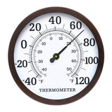 WiHoo 8" Indoor Outdoor Thermometer/Hygrometer for Patio, Wall or Decorative (Bronze)