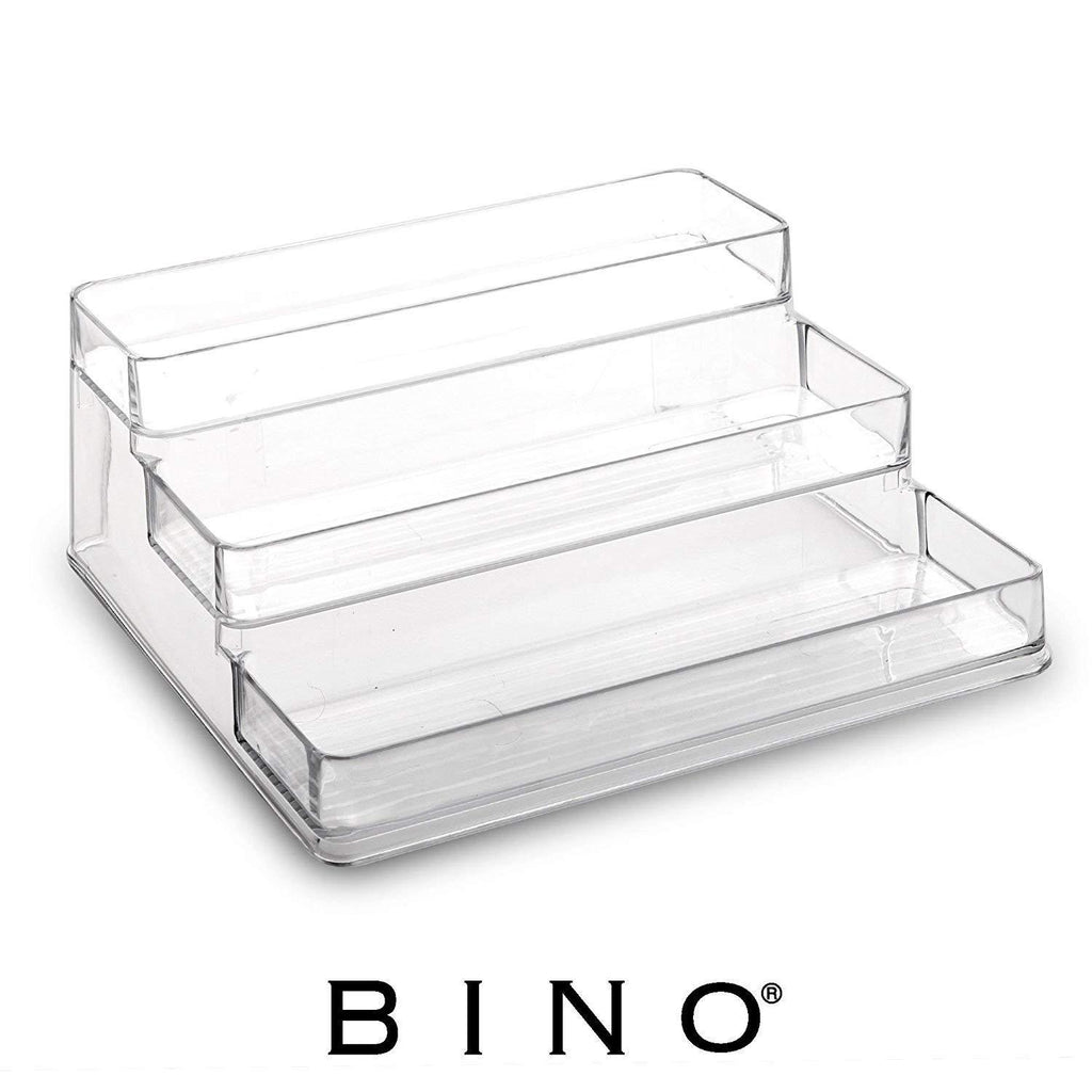 BINO 'Stadium' 3-Tiered Pantry Cabinet Plastic Storage Organizer Rack - Storage for Kitchen, Refrigerator, Freezer and Pantry , Clear Quantity remaining