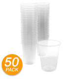 Amcrate Orange Colored 16-Ounce Disposable Plastic Party Cups - Ideal for Weddings, Party’s, Birthdays, Dinners, Lunch’s. (Pack of 50)