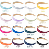 EAONE 16 Pieces Satin Headband Hard Headbands Wide Anti-slip Ribbon Hair Bands for Women Girls with 1 pouch bag, 1.2 Inch, 16 Colors