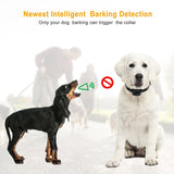 Gasky Bark Collar for Large Medium Dogs Rechargeable Anti Barking Collar Waterproof Upgraded Smart Detection Chip Humane Traning Collar with Beep Vibration and Shock