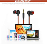 Earphones Cloudio J1 Noise Cancelling Earbuds in Ear Headphones with Microphone Noise Isolating Earbuds Sports Headphones Super Bass Earbuds for iPhone Android Phone iPad Tablet Laptop(Black)