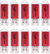 BestRunner 10Pcs USB Flash Drive USB 2.0 Memory Stick Pen Drive USB Storage Thumb Stick 256MB Small Capacity [NOT 256GB] Red