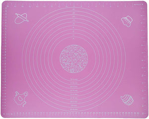Silicone All-Purpose Baking Mat with Measurements | Non-Stick Pasty Mat for rolling dough | BPA-Free | Heat Resistant | Easy To Clean | Large Size (20” x 16”)