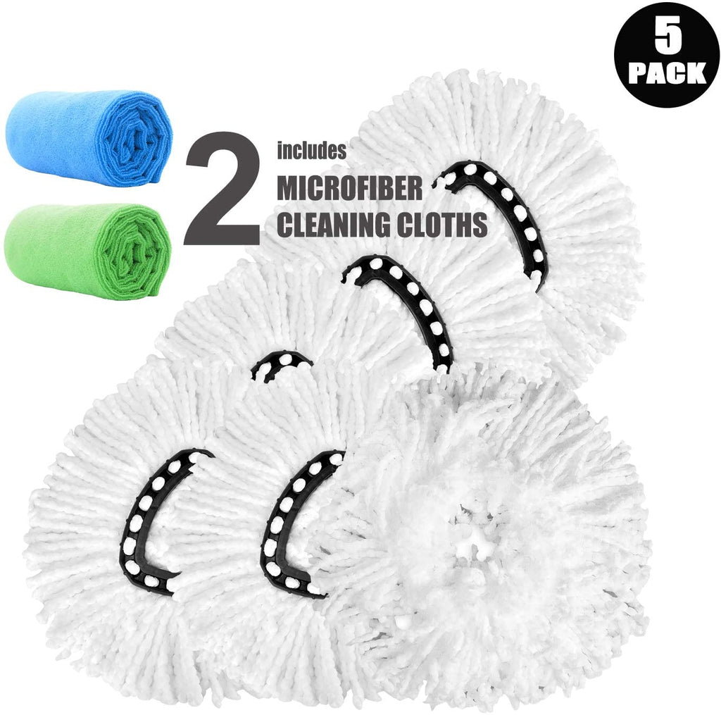 Replacement Mop Head Microfiber Spin Mop Refill Clean Pad Mop Head Refills Easy Cleaning Mop Head Replacement - 3 Pack by FAMEBIRD