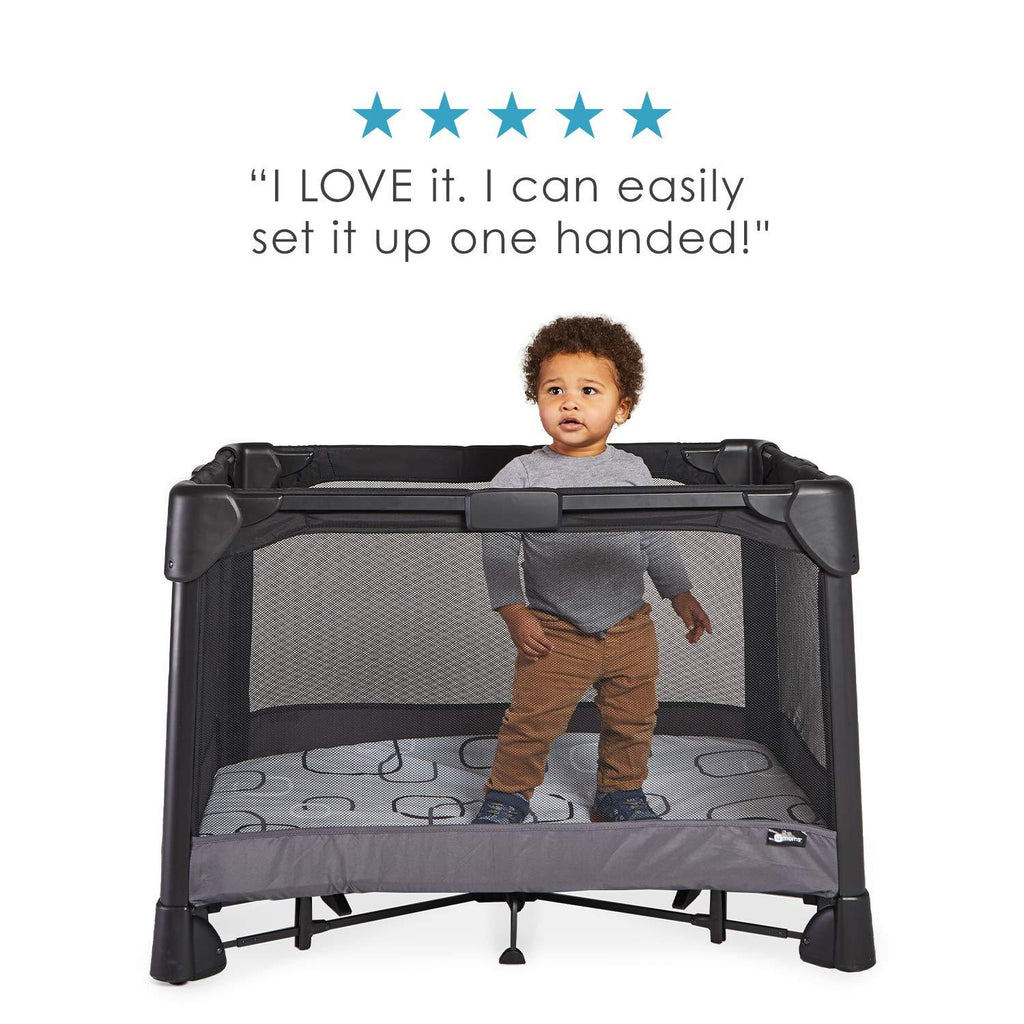 4moms breeze plus Portable Playard with Removable Bassinet and Baby Changing Station | Easy One-Handed Setup | from The Makers of The mamaRoo