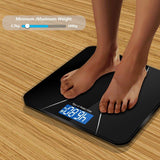 GASON A2 Digital Bathroom Scale Body Accurate Weight with LCD Backlight Display and Step-On Technology,Battery Included,3 Units,396 Pounds Scales,Black