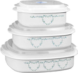Corelle Coordinates by CulinWare 6-Piece Microwave Cookware, Steamer and Storage Set, Splendor