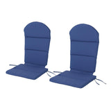 Great Deal Furniture Terry Outdoor Adirondack Chair Cushion (Set of 2), Navy Blue