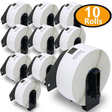 BETCKEY - 10 Rolls Compatible Brother DK-1201 Standard Address Labels 1-1/7