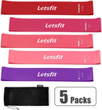 Letsfit Resistance Loop Bands, Resistance Exercise Bands for Home Fitness, Stretching, Strength Training, Physical Therapy, Natural Latex Workout Bands, Pilates Flexbands, 12" x 2"