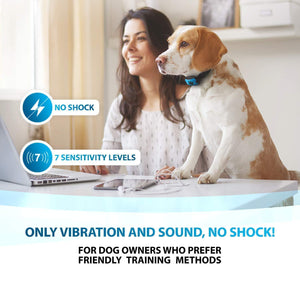 SparklyPets Humane Dog Bark Collar | Anti Barking Training Collar | Vibrating, No Shock Stop Barking for Small Medium Large Dogs | Upgrade 2019 Pet Corrector (2 Pack)