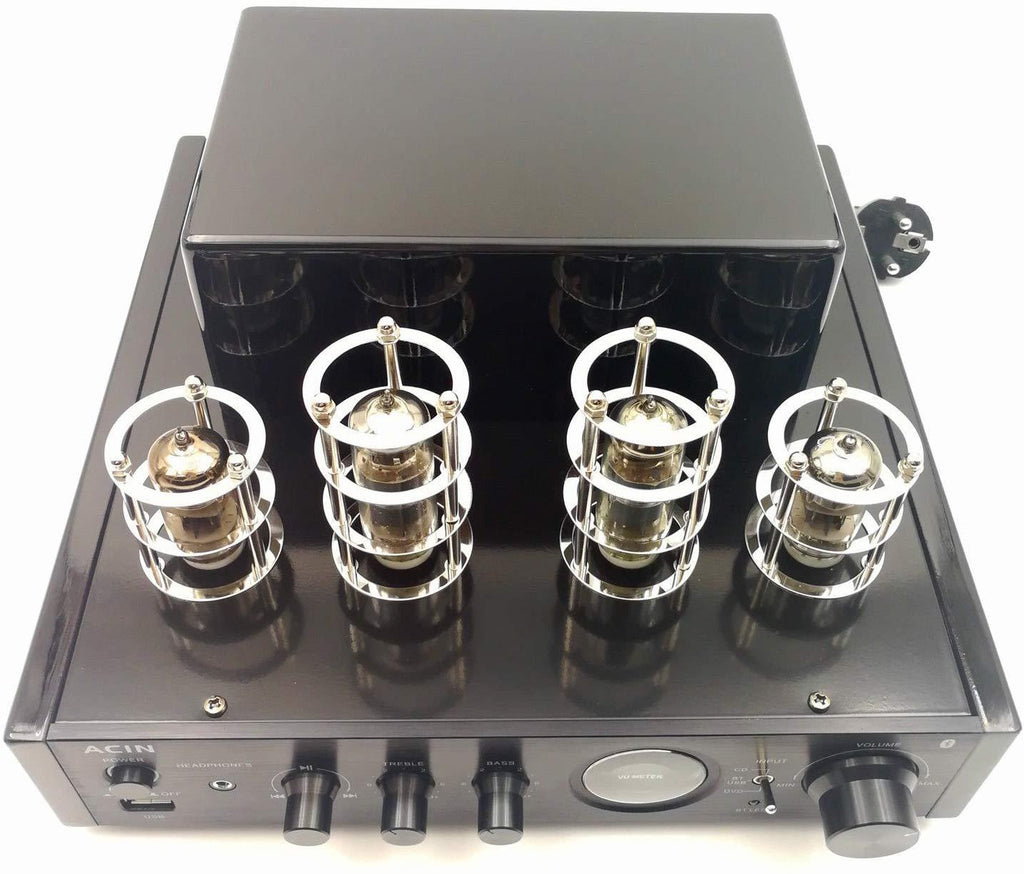 Stereo Hybrid Tube Amplifier - ACIN Class AB 25W Bluetooth Integrated Power Amplifier with Headphone Out, USB