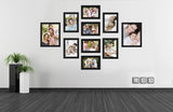 WOLTU 10 Piece Multi Pack Black Picture Frame Set for Wall with Plexiglass Cover,2-8x10,4-5x7,4-4x6,PF02C10-x