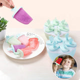 Goging Popsicle Molds 12 Pieces children Ice Pop Molds BPA Free Popsicle Mold with Sticks, DIY Reusable Easy Release Ice Pop Maker Popsicle Ice Mold Maker Set