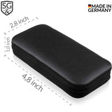 Manicure set made in Germany - 7 piece stainless steel exclusive finger & toe nail clipper set in luxury leather case, made in Solingen Germany