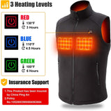 Sunbond Heated Vest with Battery Pack,Electric Warm Vest, Heating Vest for Skiing Skating Hiking Hunting Fishing and Motorcycle Riding,Best Gift for Your Father Husband and Families