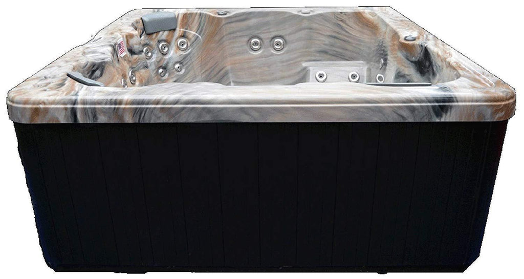 Home and Garden Spas HG51T 6 Person 51 Outdoor Spa with Stainless Jets & Ozone, 82" x 82" x 35", Tuscan Sun