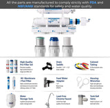 PureDrop RTW5 Under Sink 5 Stage Reverse Osmosis Drinking Water Filtration System with Extra Pre-Filter Set