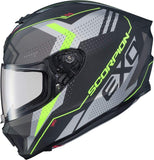 Scorpion EXO-R420 Adult Street Motorcycle Helmet - Seismic Matte Hi-Vis/Dark Grey/Medium