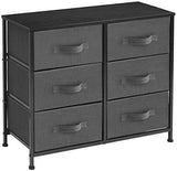 Sorbus Dresser with 5 Drawers - Furniture Storage Tower Unit for Bedroom, Hallway, Closet, Office Organization - Steel Frame, Wood Top, Easy Pull Fabric Bins (Black/Charcoal)