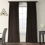 Half Price Drapes VPCH-VET1211-84 Signature Doublewide Blackout Velvet Curtain, Amber Gold, 100 X 84