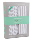 Waterproof Crib Sheet | Toddler Sheet no Need for Crib Mattress Pad Cover or Protector I Taupe Splash and Stripes by Ely's & Co. (Bassinet)
