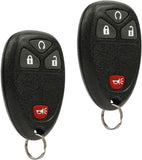 Car Key Fob Keyless Entry Remote fits 2007-2014 Chevy Tahoe Suburban / 2007-2014 Cadillac Escalade / 2007-2014 GMC Yukon (fits Part # 15913427, 20869057, 22756462), Set of 2