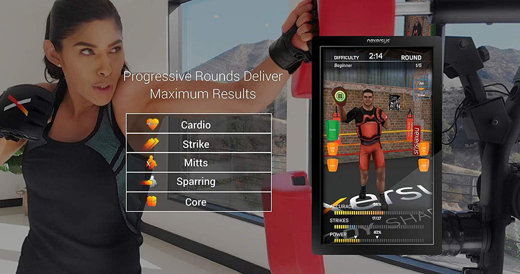 Nexersys N3 Elite: The Personal Boxing Trainer for Your Home. Challenging HIIT Workouts that Builds Confidence with Cardio, Technique, Gaming & Core Workouts. Interactive Fitness on Microsoft PlayFab.
