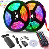 LED Strip Lights, 32.8FT LED Music Sync Color Changing Lights with 40keys Music Remote Controller and 12V5APower Supply by Proteove