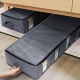Lifewit Large Capacity Under Bed Storage Bag with 5 Clear Window for Clothing, Shoes, Blankets, Clothes, Sweaters, Set of 2, Grey