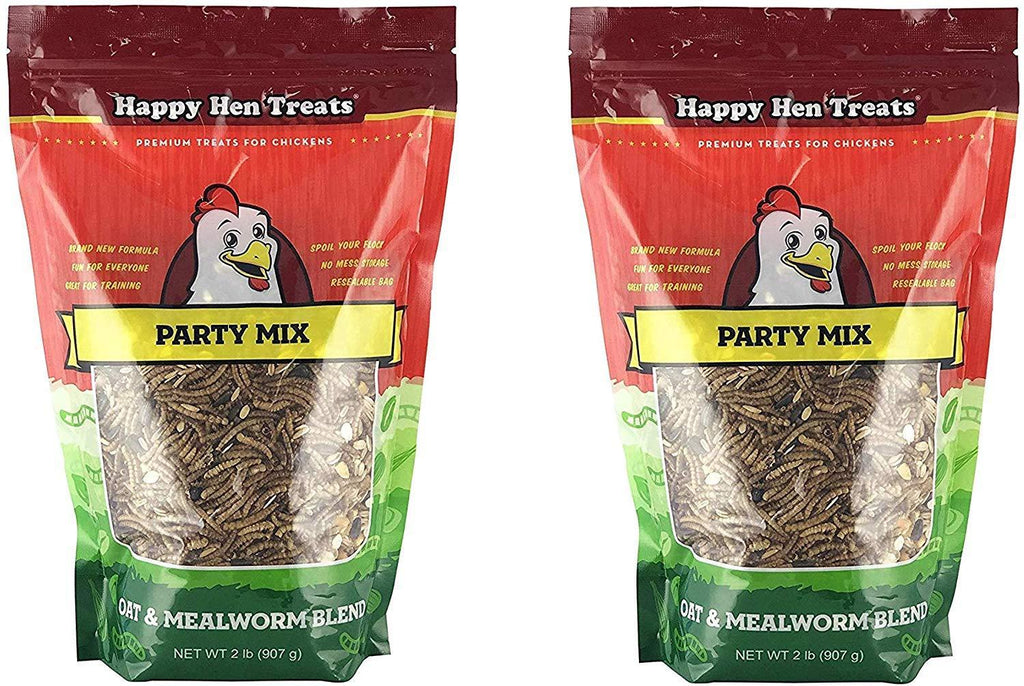 Happy Hen Treats Party Mix Mealworm and Oats, 2-Pound