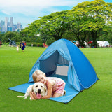 AUGYMER Beach Tent, UV Pop Up Sun Shelter Lightweight Beach Sun Shade Canopy Cabana Beach Tents Fit 2-3 Person