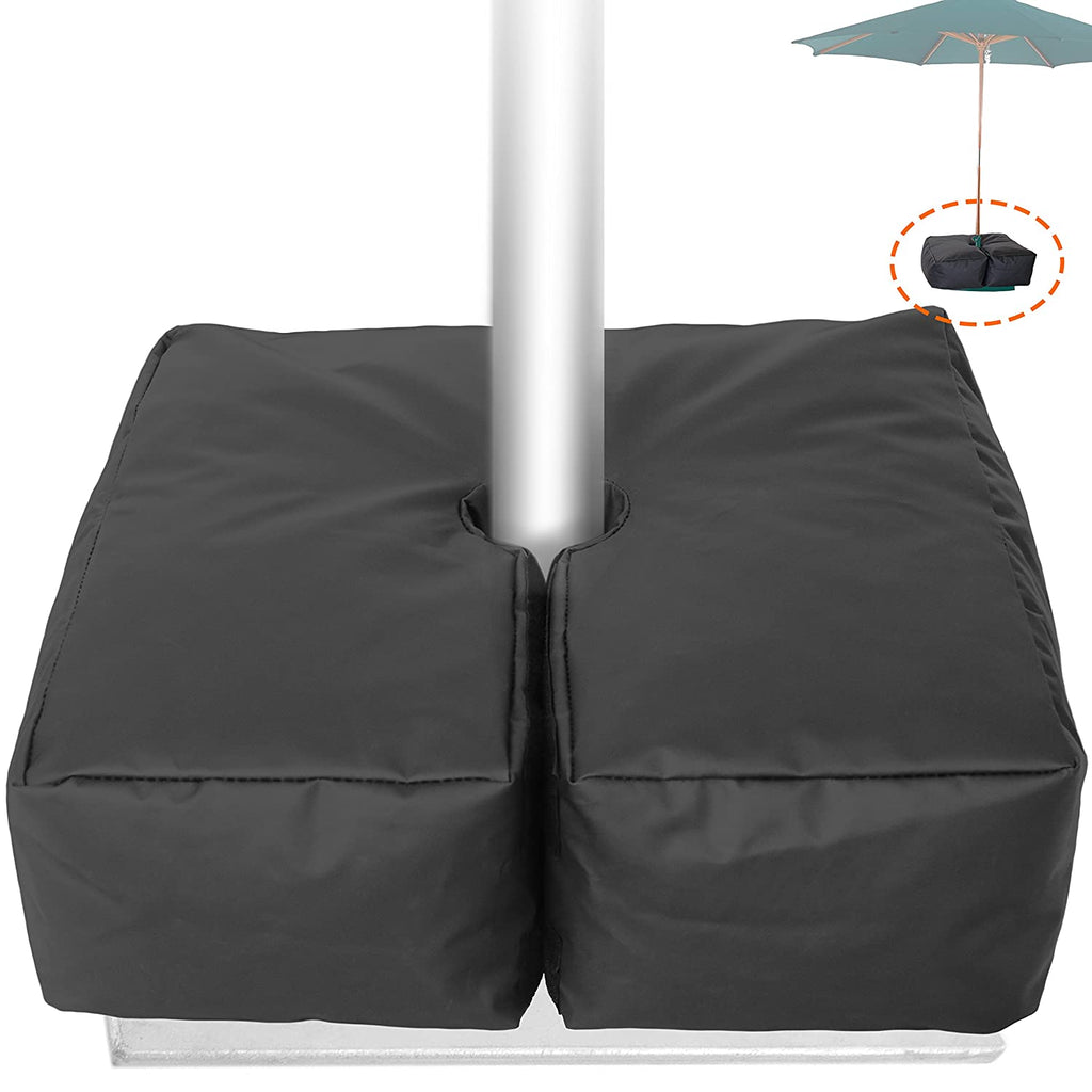 Nature's Blossom Weather Resistant Weights for Patio Umbrella Base - 19’’ Square. for Classic Outdoor Umbrellas, Hanging, Cantilever & Offset Models. Detachable Velcro - Easy Installation. XL Opening for Filling Sand