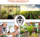 Womtri Soil Tester,3-in-1 Soil Test Kit with Moisture,Light and PH Test,Soil Moisture Meter,Great for Garden, Lawn, Farm, Indoor & Outdoor Use (Silver)