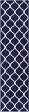 Maples Rugs Rebecca 2'6 x 10' Non Skid Hallway Carpet Entry Rugs Runners for Kitchen and Entryway, Grey/White