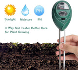 Soil Test Kit,Besmon 3-in-1 Soil Ph Meter，Soil Moisture Meter Indoor/Outdoor Plant Care Soil Tester Light and PH MeterFor Plant