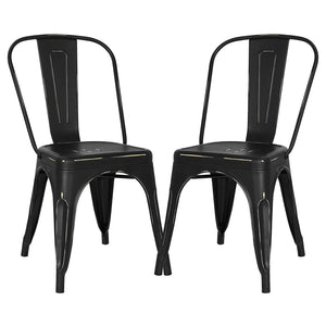 Poly and Bark Trattoria Side Chair in Black (Set of 4)