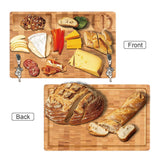 HHXRISE Original Large Plastic Cutting Board With 3 Built-In Compartments, Reversible Chopping Board, Anti-Slip Cutting Mat, Grip Handle And Juice Grooves, Easy Carry and Clean, BPA Free