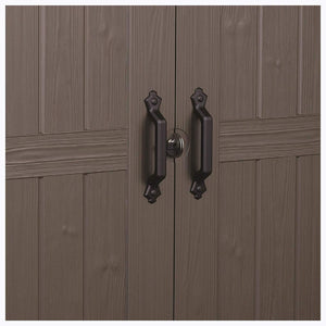 HEATAPPLY Outdoor 3 x 6-ft Storage Shed in Taupe Brown Polypropylene